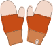 Striped Knitted Mittens